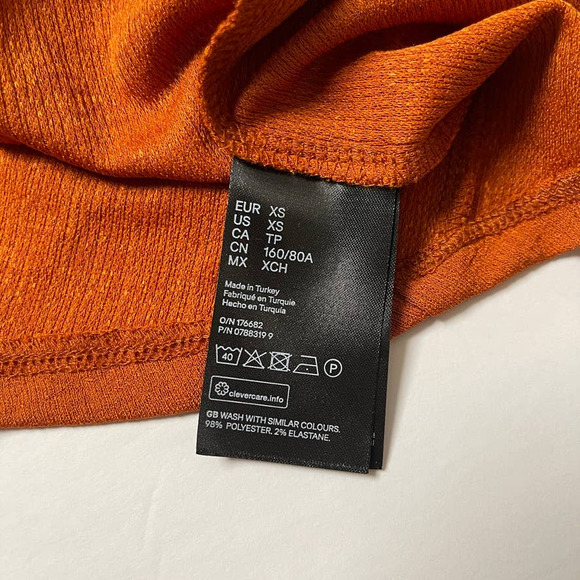 H&M Orange tie waist wrap V-neck Dress - Picture 6 of 6